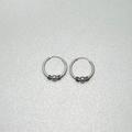 EAR OXIDISED PART ROPE LOOP SMALL