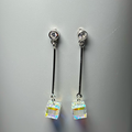 Dangle Crystal Cube Earrings