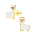 14K Gold Plated Llama Stud