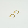 14K Yellow Gold Heart Huggie Earring – 10 mm