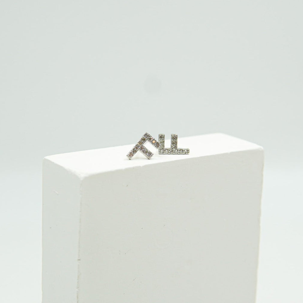 Letter F Earring