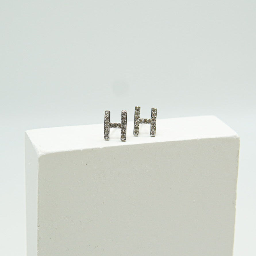 Letter H Earring