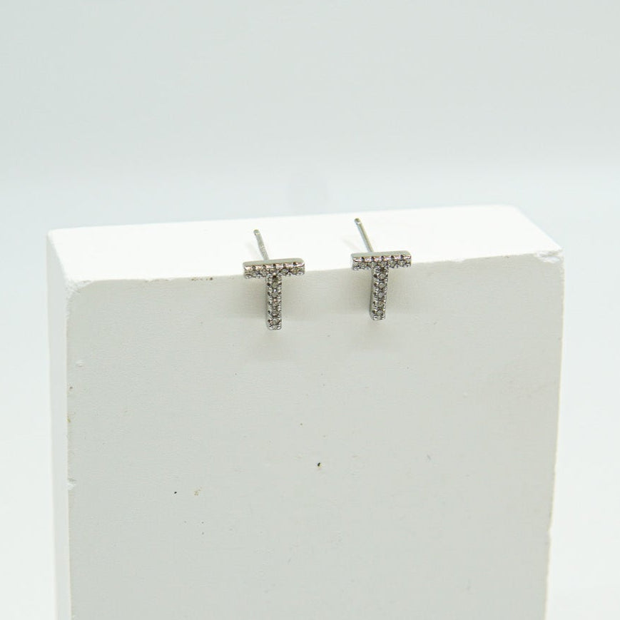 Letter T Earring