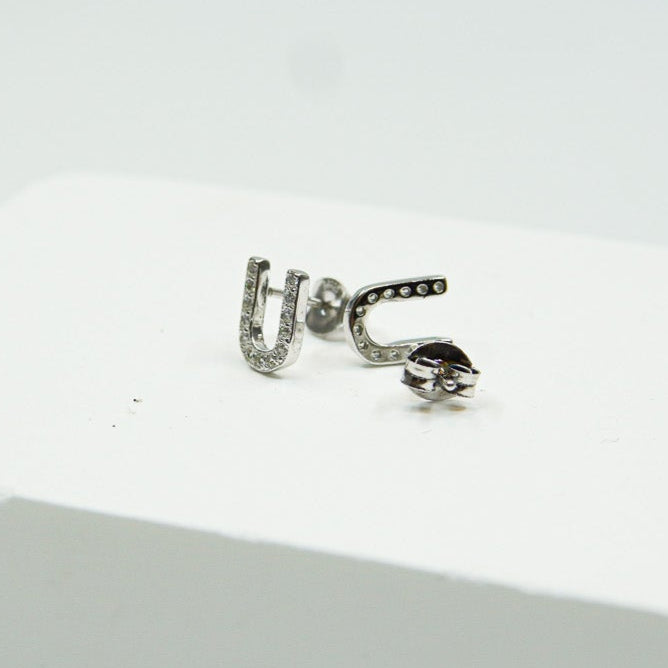 Letter U Earring