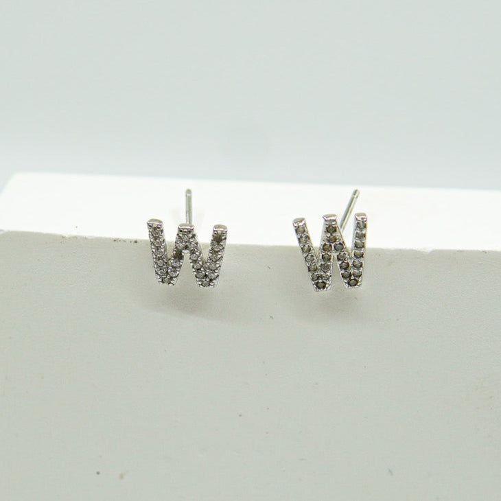 Letter W Earring