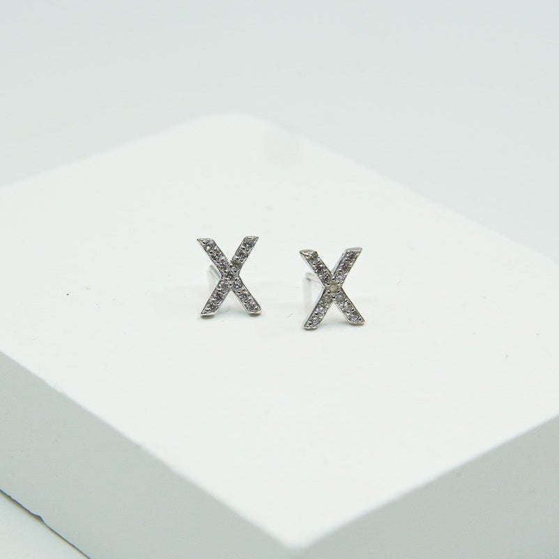 Letter X Earring
