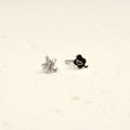 14KW WHITE GOLD SCREWTUBE FLOWERCZ +6.5MMLTUBE
