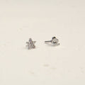 14KW WHITE GOLD SCREWTUBE FLOWERCZ +8MMLTUBE