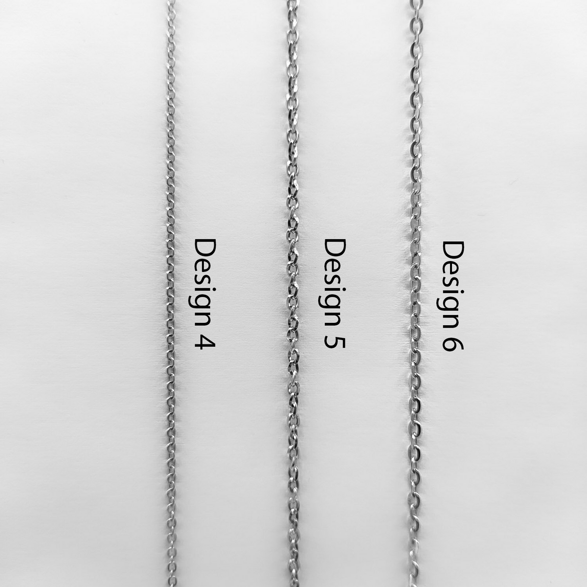 Silver Necklace - 2mm Thin Oreo
