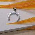 CZ Stud Horse Shoe Pendant
