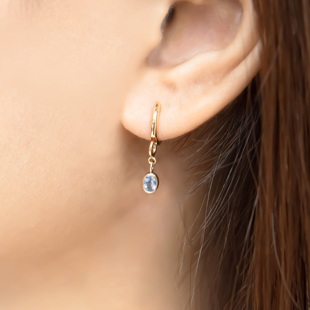 Oval Charm with Ocean Blue Sapphire