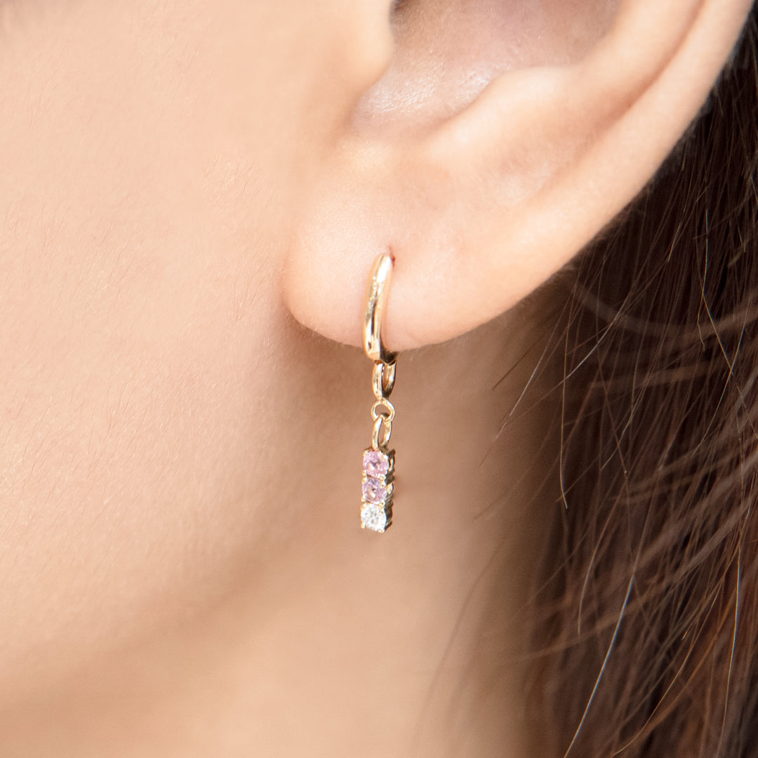 Tower Charm with Natural Diamond & Pink Sapphires