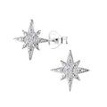 银星耳钉 - 铑 P