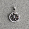雪花水晶圆形吊坠