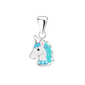 Unicorn Blue Head Pendant