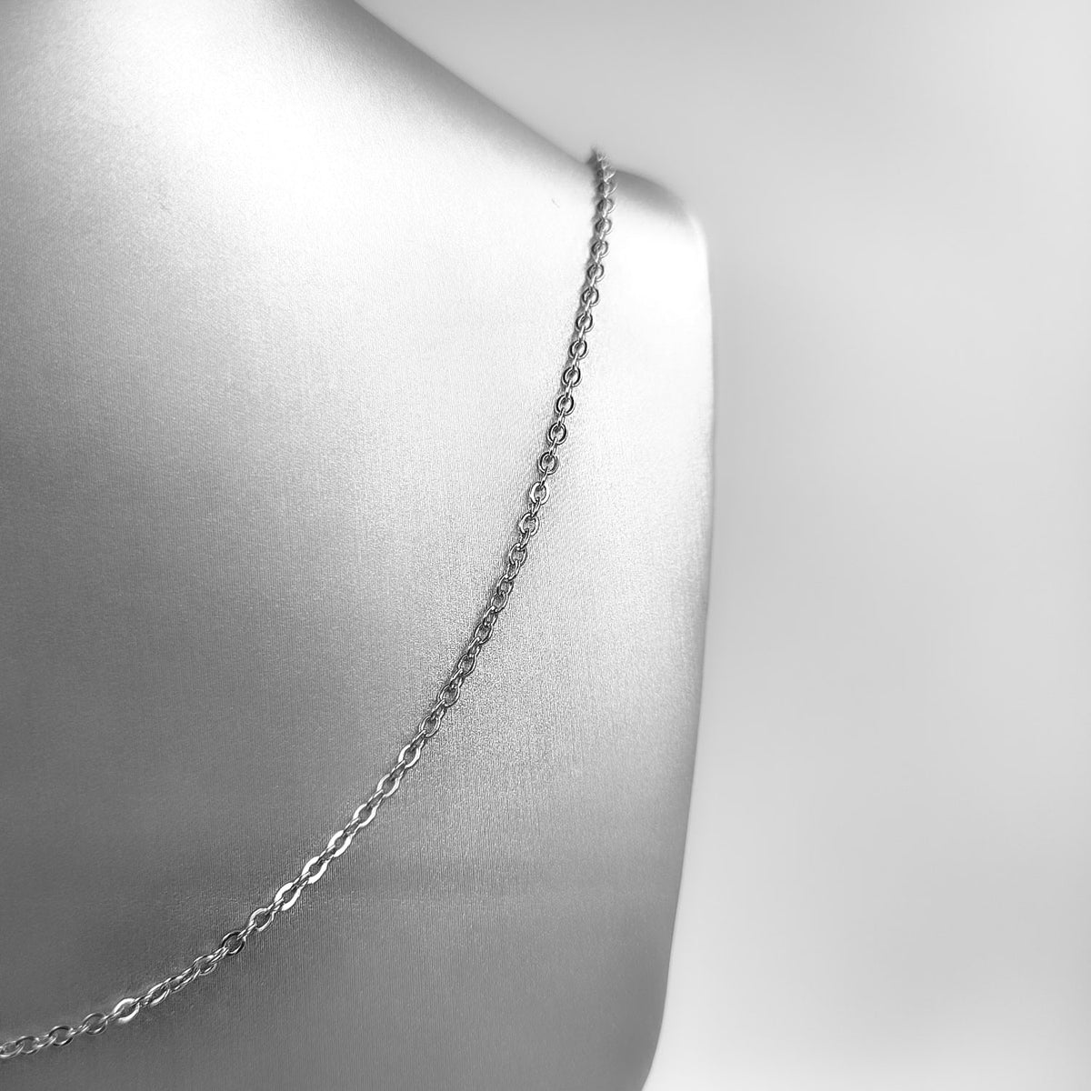 Silver Necklace - 40P Smooth Oreo