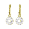 14K Gold Plated Silver Circles Crys