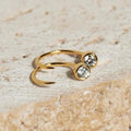 14K Gold Plated 4MM Cry Sil Ear Huggers