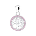 Tree of Life CZ Pendant Pink