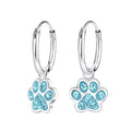 Aqua Paw Crystal Hoop