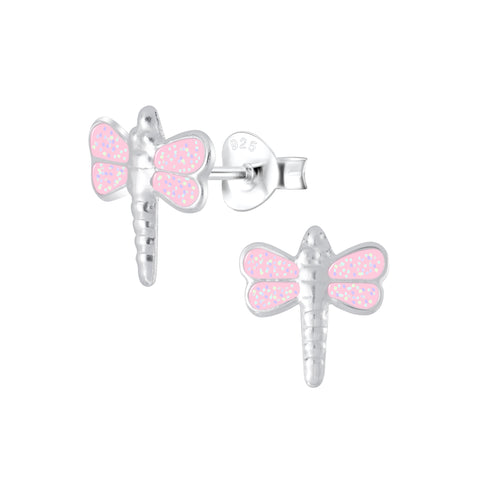Pink Dragonfly Stud