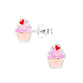 Pink Cupcake Stud