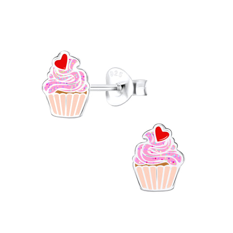 Pink Cupcake Stud