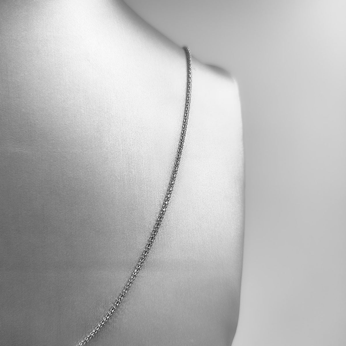 Silver Necklace - Corn Rope 1.3