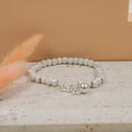 6mm Silver Glitter Ball Bracelet