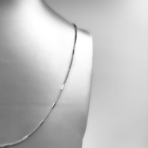 Silver Necklace - Mix Bar + Chain