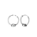 12mm Silver Ball Hoops
