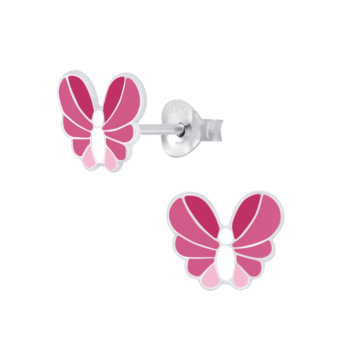 Pink & Red Curved Butterfly
