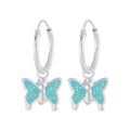 Blue Butterfly Hoop