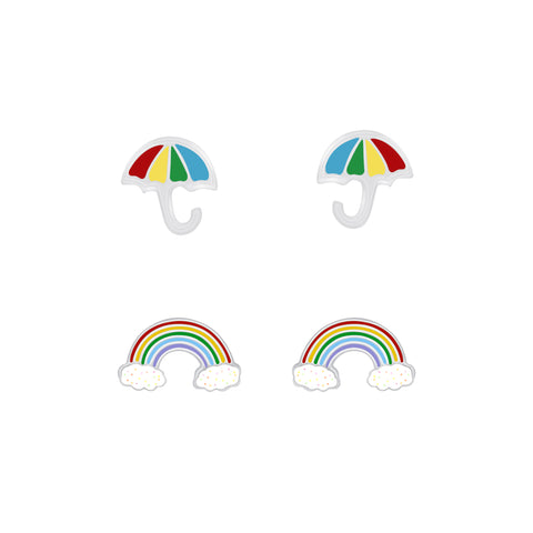 Rainbow & Umbrella Set (2 pairs)