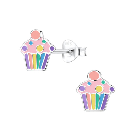 Rainbow Cupcake Earring