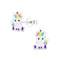 Colorful Baby Boy Unicorn Sitting Stud