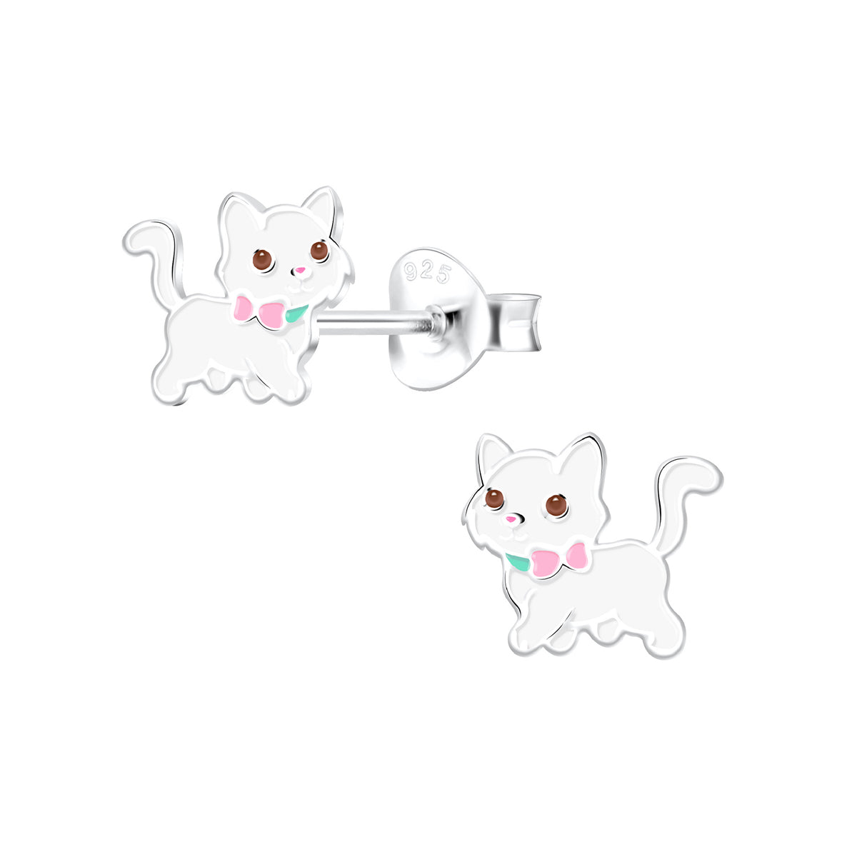 Cute Cat Bow Collar Stud
