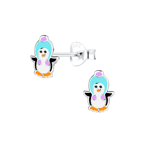 Penguin with Winter Hat Stud