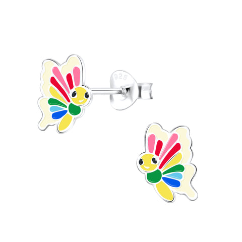 Colorful Butterfly Stud