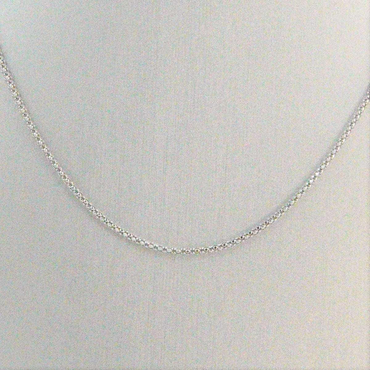 Silver Necklace - Corn Rope 1.8
