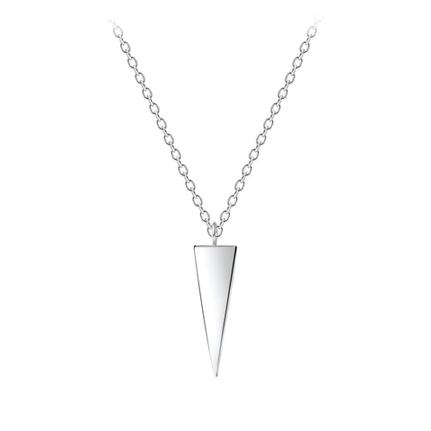 Edge Triangle Necklace with Pendant