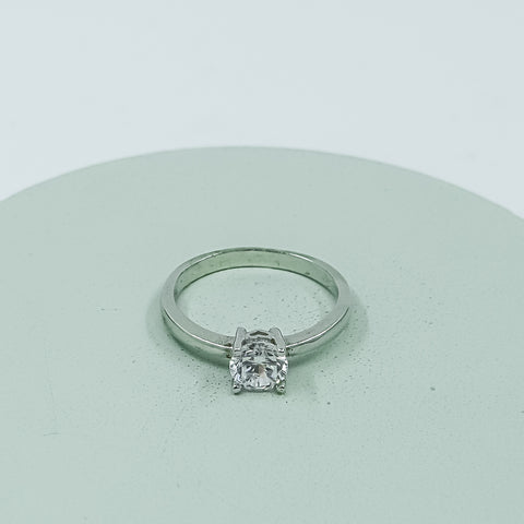 Heart Standard Solitaire CZ Ring