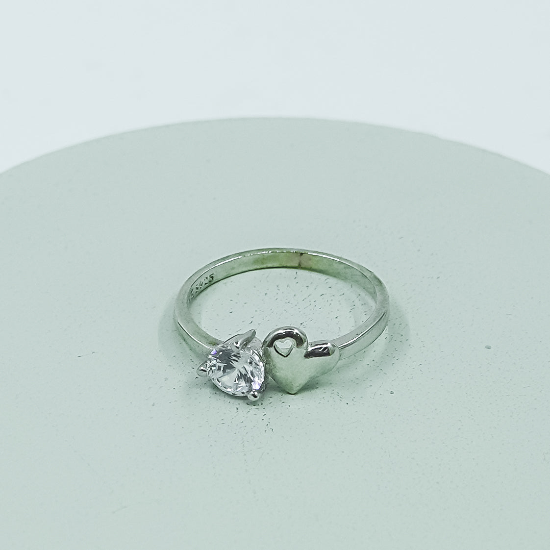 Engrave Heart with CZ Ring