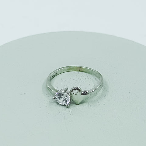 Engrave Heart with CZ Ring