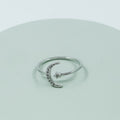 Moon and Star CZ Ring