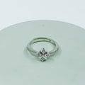 Square Clover CZ Ring