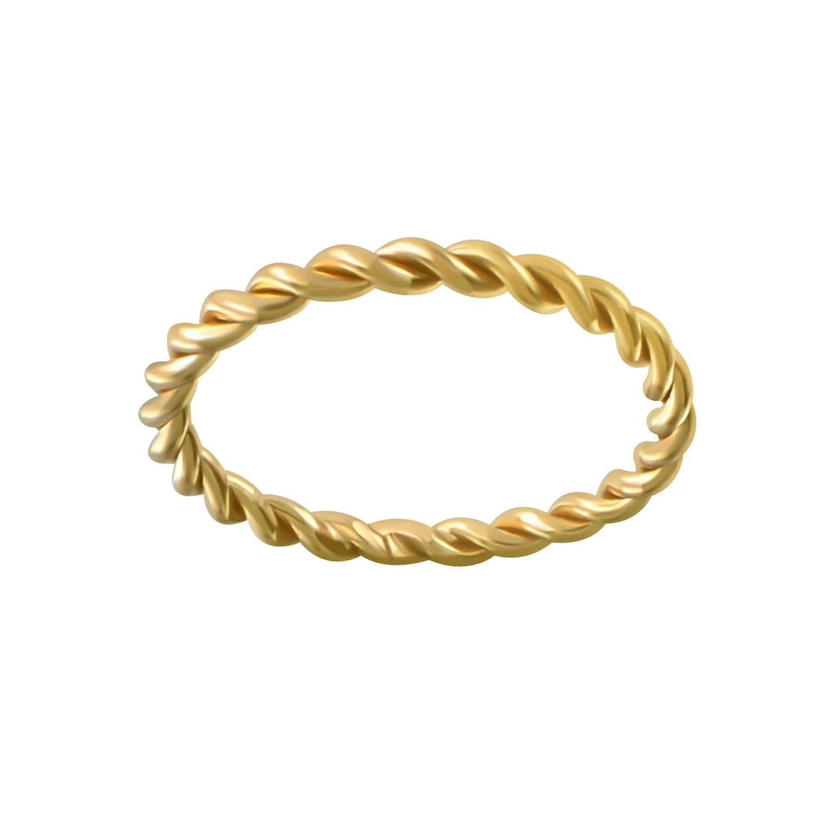 14K Gold Plated Plain Twisted Ring – Stellar
