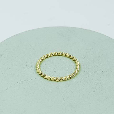 14K Gold Plated Twisted Ring