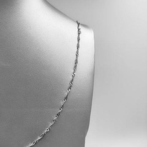 Silver Necklace - Water Wave