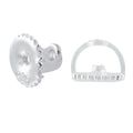 Silver Screw Back Earring Backing